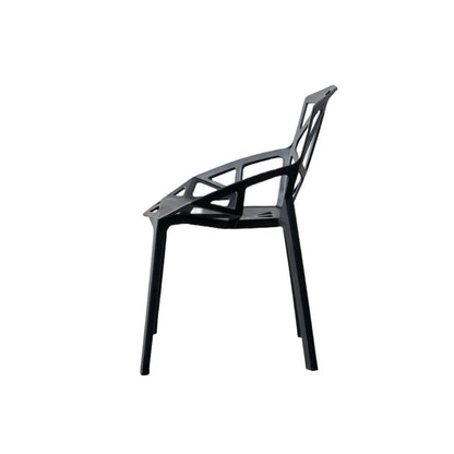 TuHome Roxy Modern Dining Chair, Sophisticated High-Back Uph - Black