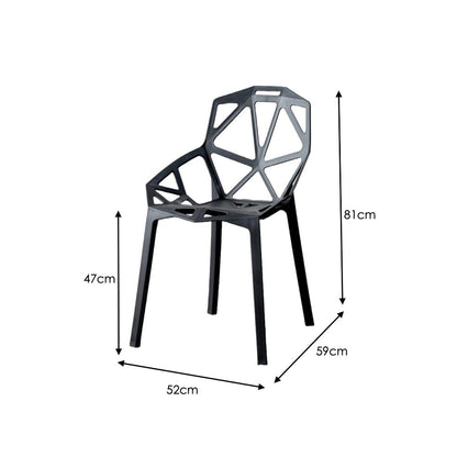 TuHome Roxy Modern Dining Chair, Sophisticated High-Back Uph - Black