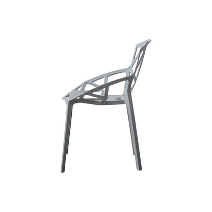 TuHome Roxy Modern Dining Chair, Sophisticated High-Back Uph - Dark Grey