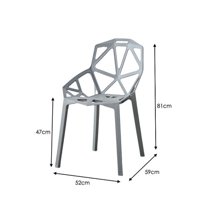 TuHome Roxy Modern Dining Chair, Sophisticated High-Back Uph - Dark Grey