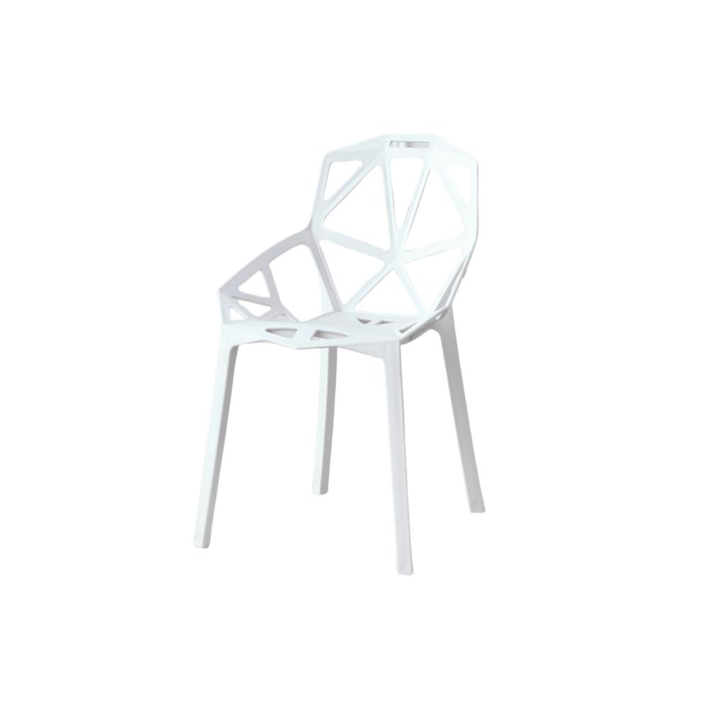 TuHome Roxy Modern Dining Chair, Sophisticated High-Back Uph - White