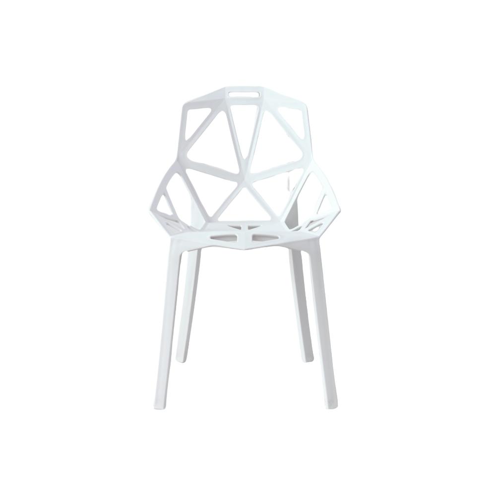 TuHome Roxy Modern Dining Chair, Sophisticated High-Back Uph - White