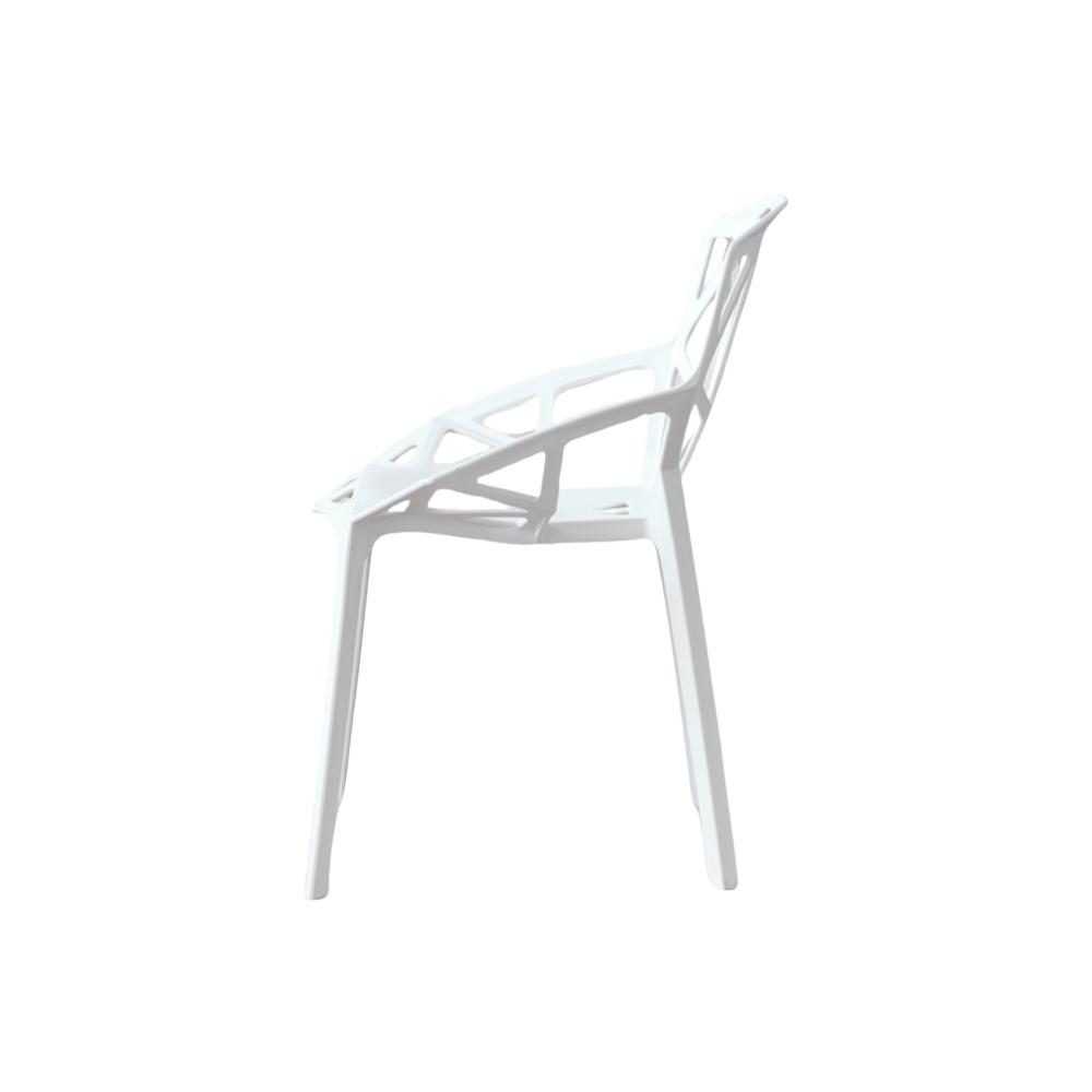 TuHome Roxy Modern Dining Chair, Sophisticated High-Back Uph - White