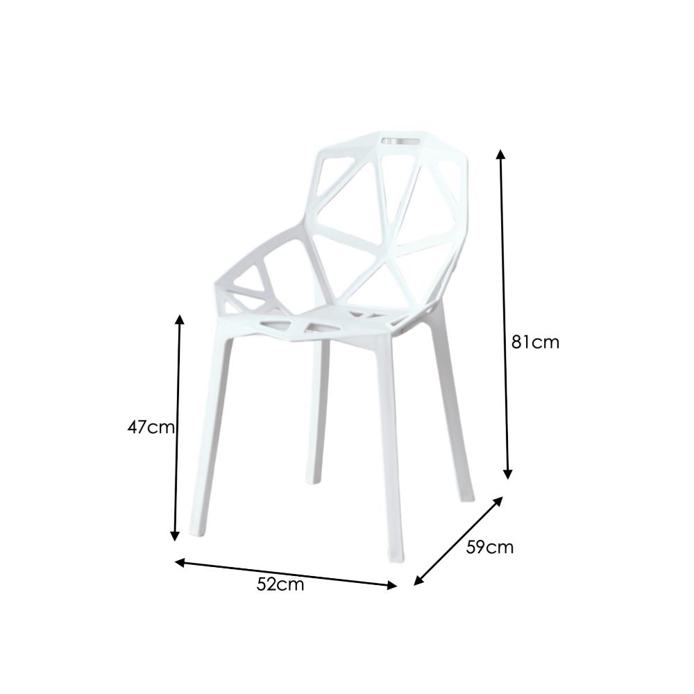 TuHome Roxy Modern Dining Chair, Sophisticated High-Back Uph - White