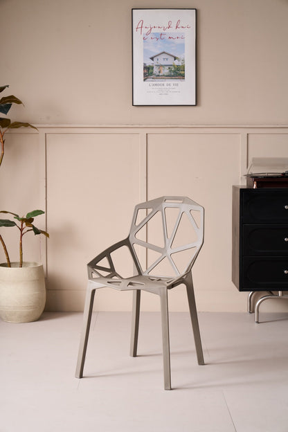 TuHome Roxy Modern Dining Chair, Sophisticated High-Back Uph - Taupe