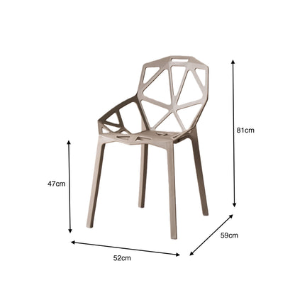 TuHome Roxy Modern Dining Chair, Sophisticated High-Back Uph - Taupe