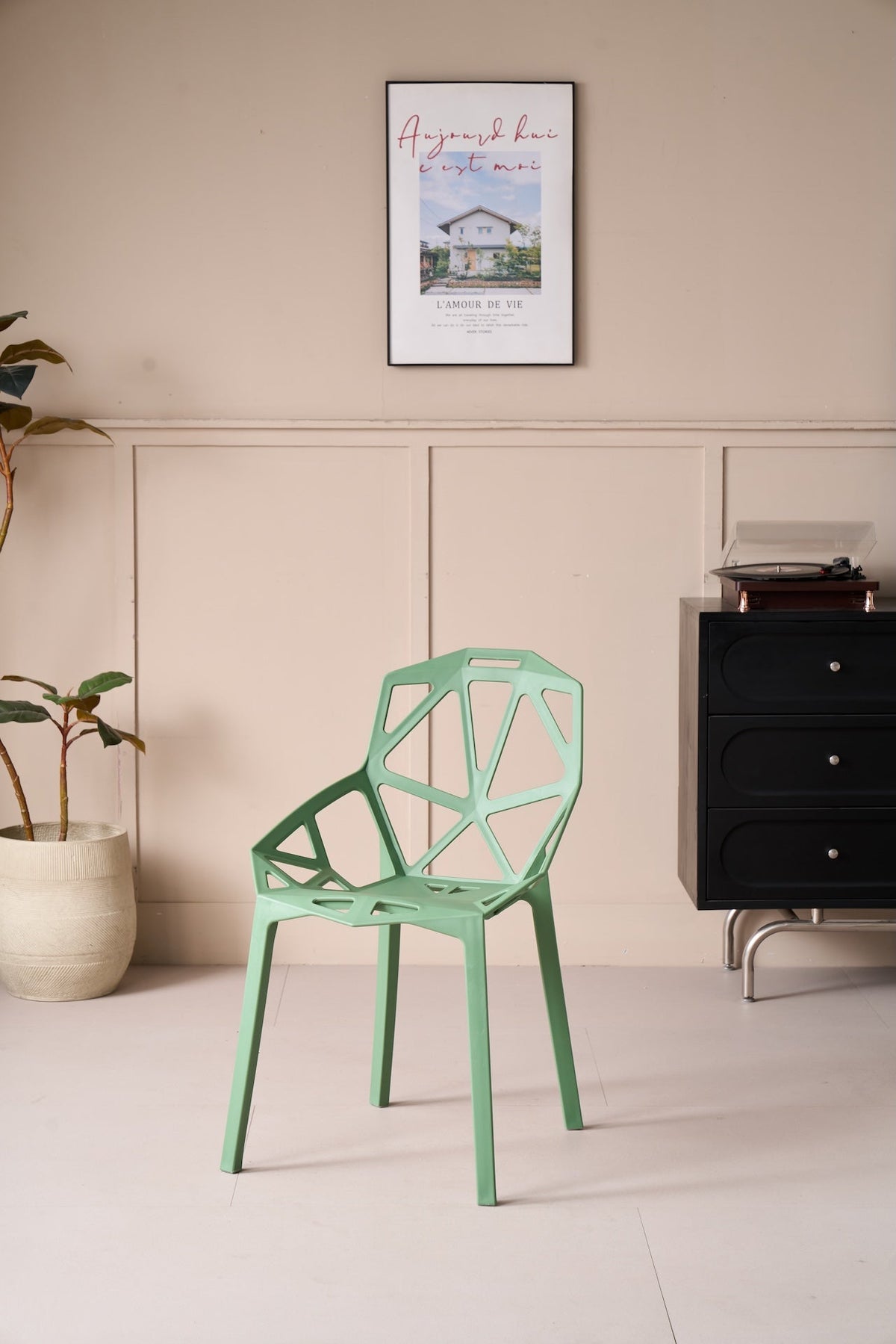TuHome Roxy Modern Dining Chair, Sophisticated High-Back Uph - Green
