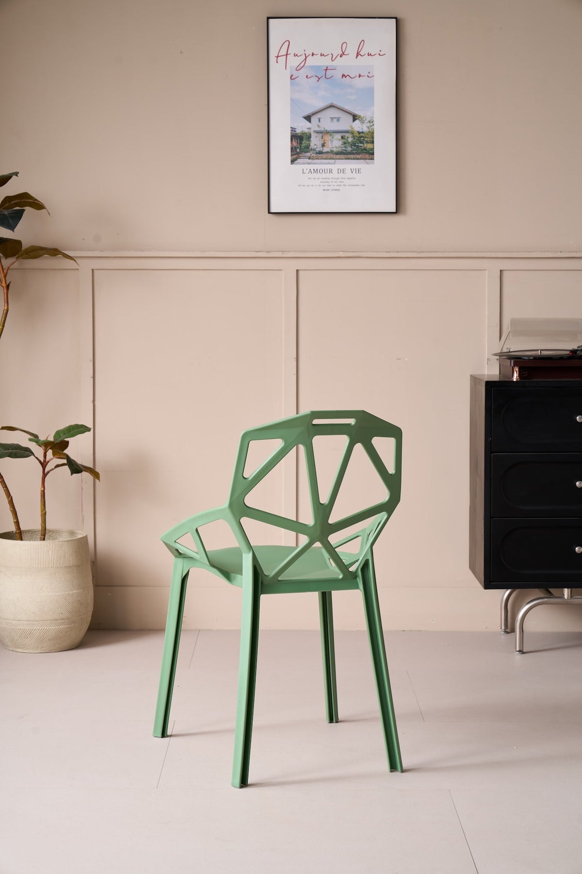 TuHome Roxy Modern Dining Chair, Sophisticated High-Back Uph - Green