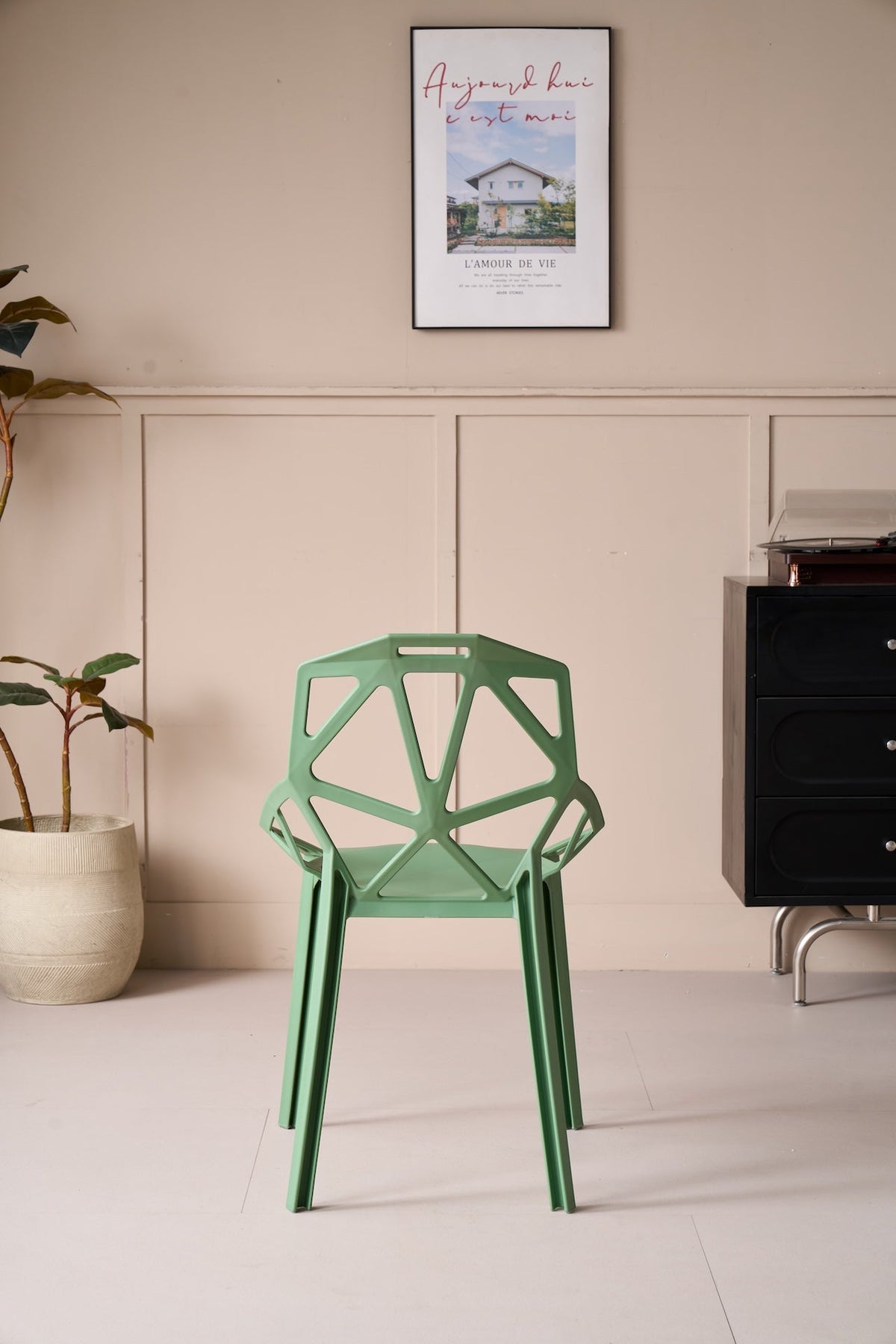 TuHome Roxy Modern Dining Chair, Sophisticated High-Back Uph - Green