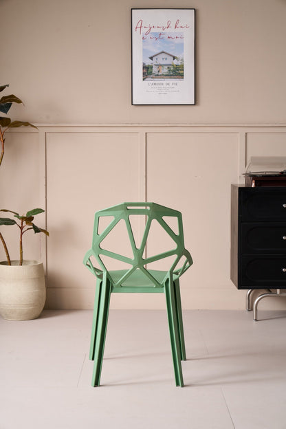 TuHome Roxy Modern Dining Chair, Sophisticated High-Back Uph - Green