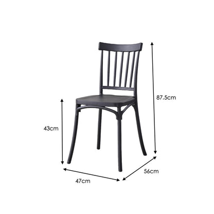 TuHome Claus Modern Dining Chair, Sophisticated High-Back Up - Black