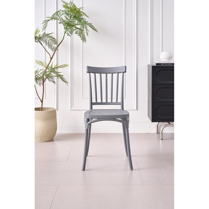 TuHome Claus Modern Dining Chair, Sophisticated High-Back Up - Dark Grey