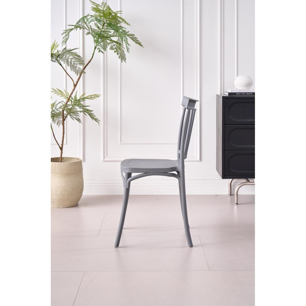 TuHome Claus Modern Dining Chair, Sophisticated High-Back Up - Dark Grey