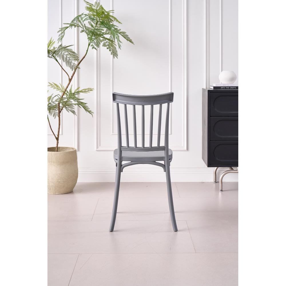 TuHome Claus Modern Dining Chair, Sophisticated High-Back Up - Dark Grey