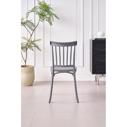 TuHome Claus Modern Dining Chair, Sophisticated High-Back Up - Dark Grey