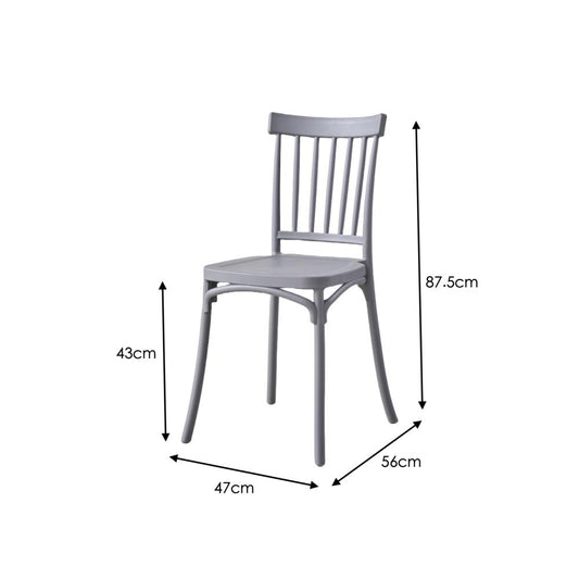TuHome Claus Modern Dining Chair, Sophisticated High-Back Up - Dark Grey