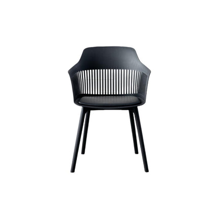 TuHome Cojin Modern Dining Chair, Sophisticated High-Back Up - Black