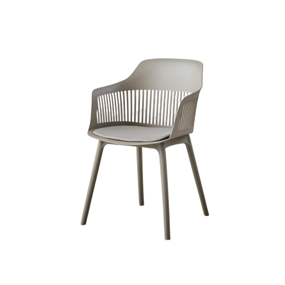 TuHome Cojin Modern Dining Chair, Sophisticated High-Back Up - Taupe
