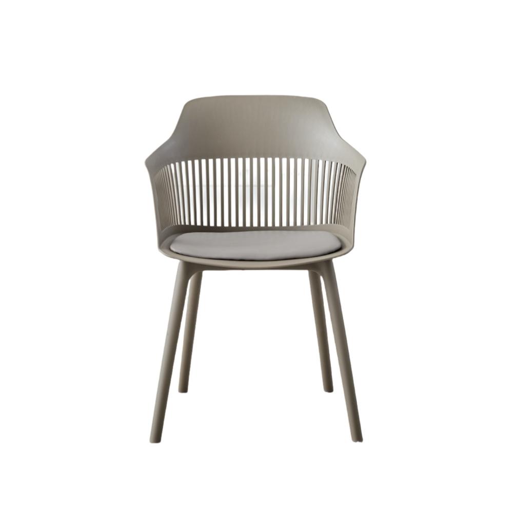 TuHome Cojin Modern Dining Chair, Sophisticated High-Back Up - Taupe