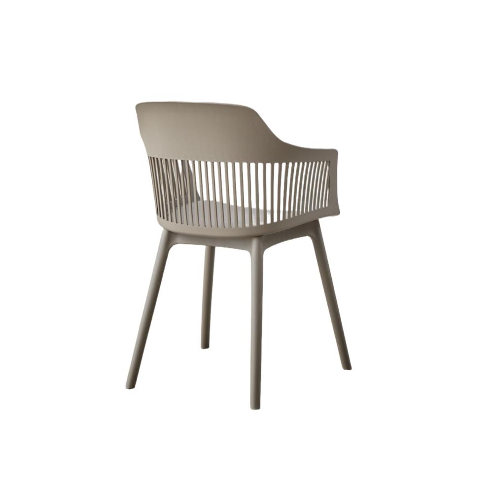 TuHome Cojin Modern Dining Chair, Sophisticated High-Back Up - Taupe