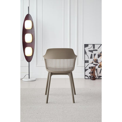 TuHome Cojin Modern Dining Chair, Sophisticated High-Back Up - Taupe