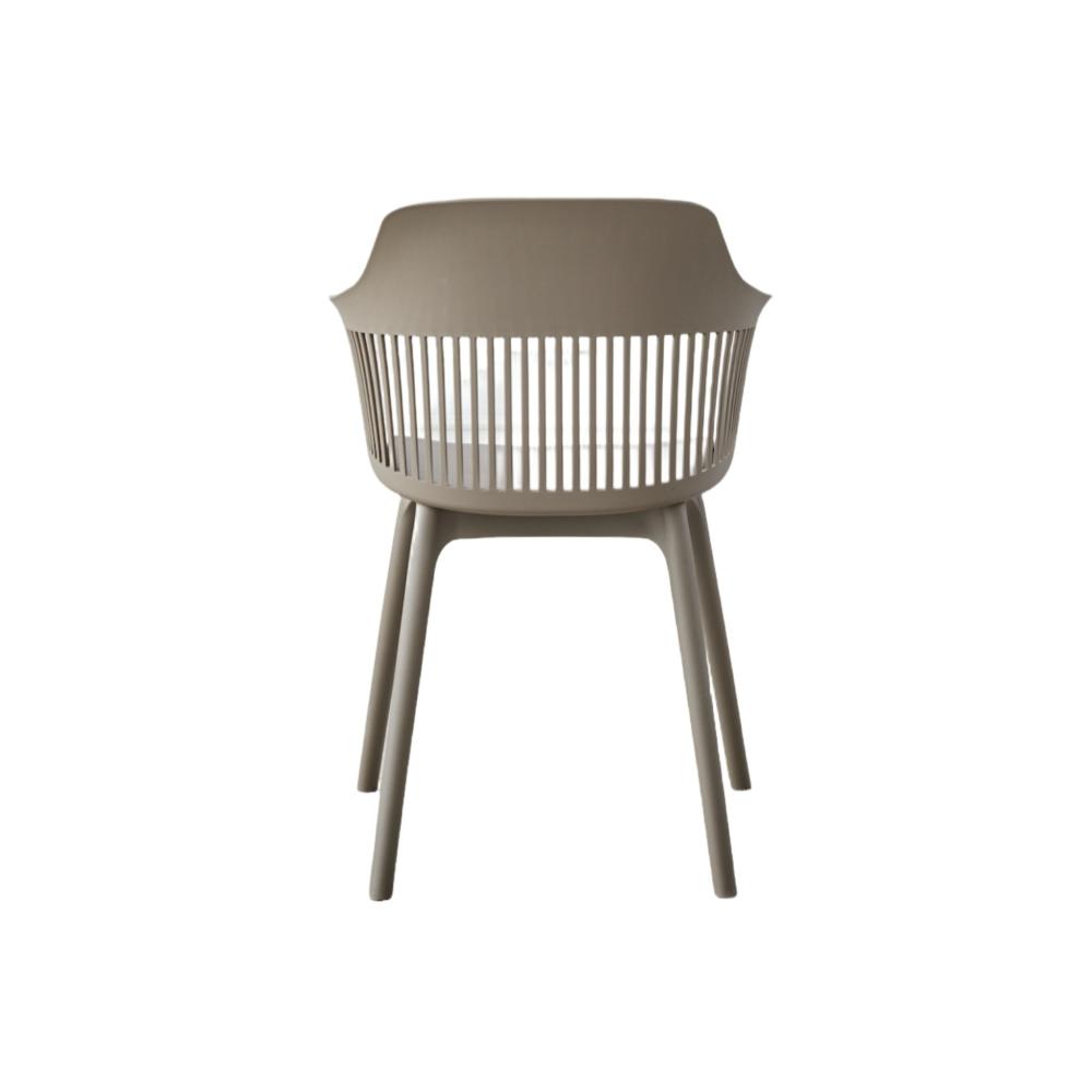 TuHome Cojin Modern Dining Chair, Sophisticated High-Back Up - Taupe