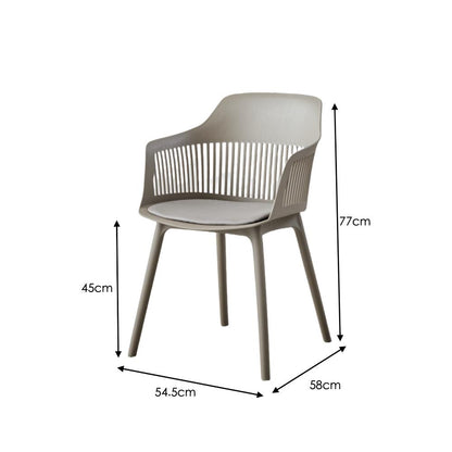 TuHome Cojin Modern Dining Chair, Sophisticated High-Back Up - Taupe