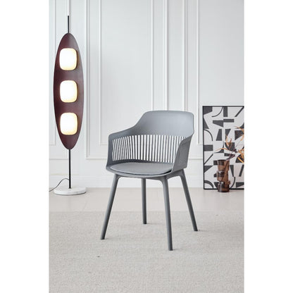 TuHome Cojin Modern Dining Chair, Sophisticated High-Back Up - Dark Grey