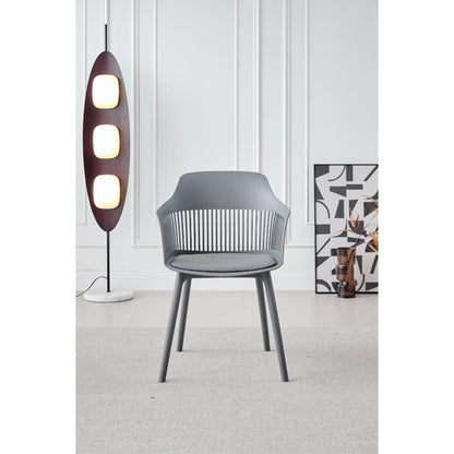 TuHome Cojin Modern Dining Chair, Sophisticated High-Back Up - Dark Grey