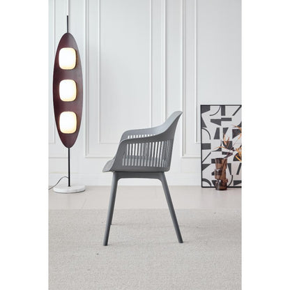 TuHome Cojin Modern Dining Chair, Sophisticated High-Back Up - Dark Grey