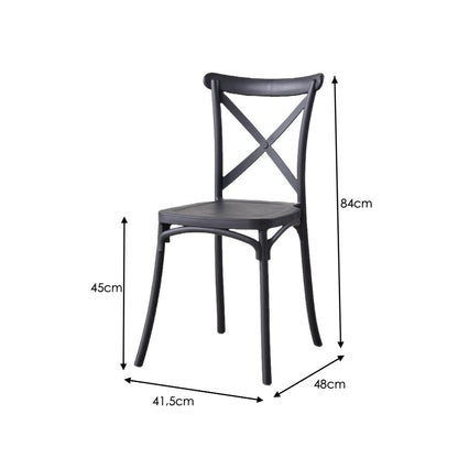 TuHome Betany Modern Dining Chair, Sophisticated High-Back U - Black