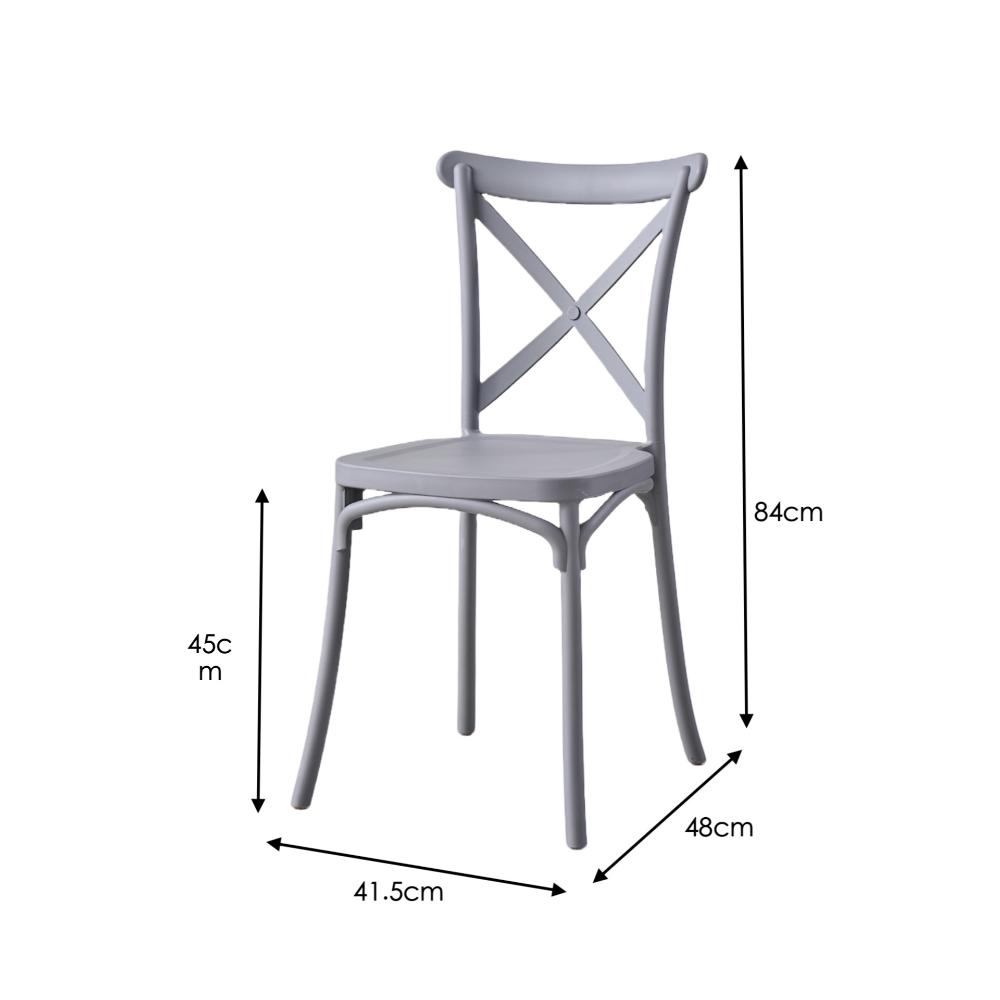 TuHome Betany Modern Dining Chair, Sophisticated High-Back U - Dark Grey