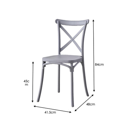 TuHome Betany Modern Dining Chair, Sophisticated High-Back U - Dark Grey