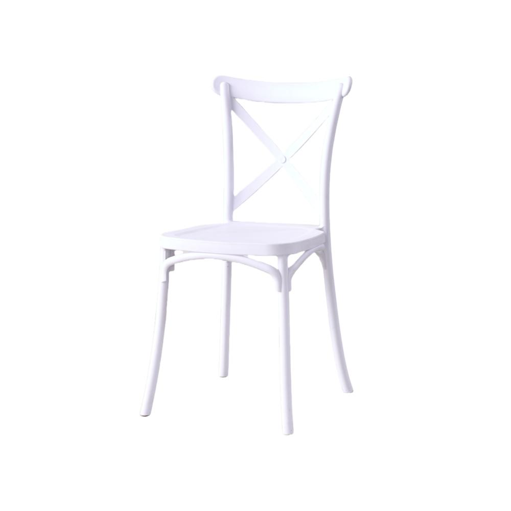 TuHome Betany Modern Dining Chair, Sophisticated High-Back U - White