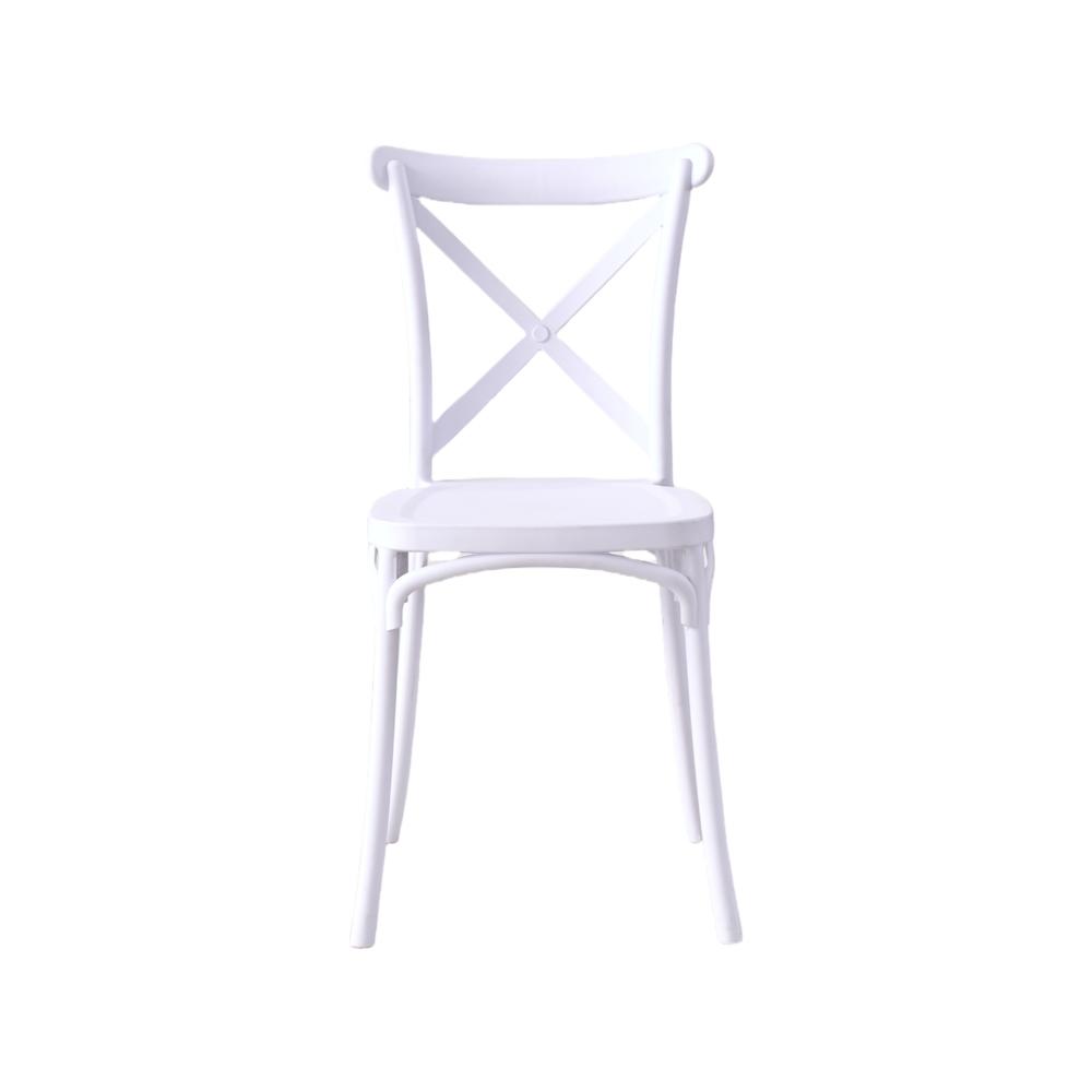 TuHome Betany Modern Dining Chair, Sophisticated High-Back U - White