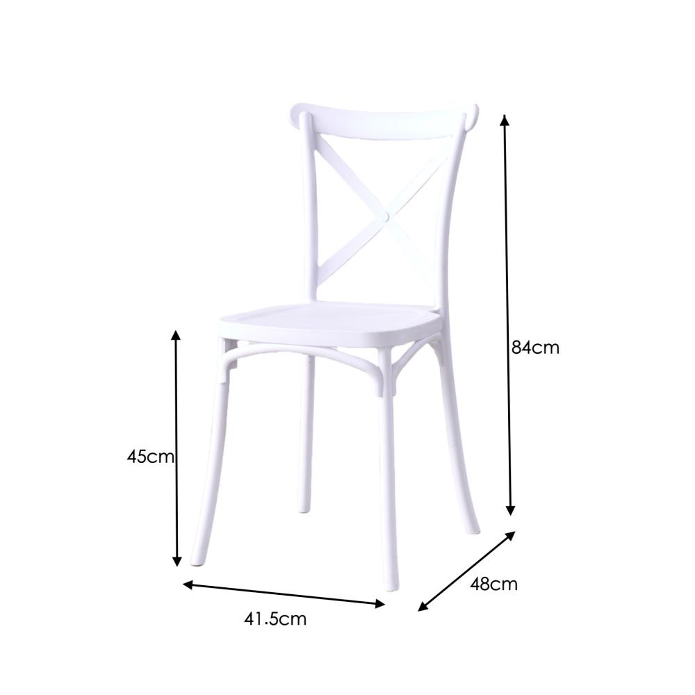 TuHome Betany Modern Dining Chair, Sophisticated High-Back U - White