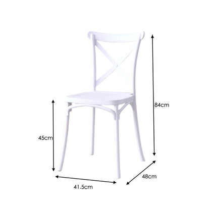 TuHome Betany Modern Dining Chair, Sophisticated High-Back U - White