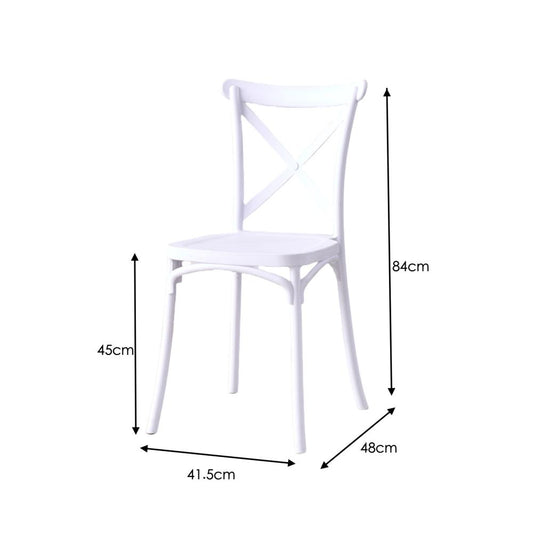 TuHome Betany Modern Dining Chair, Sophisticated High-Back U - White