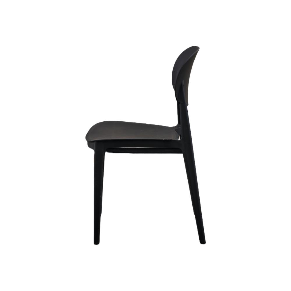 TuHome Milan Modern Dining Chair, Sophisticated High-Back Up - Black