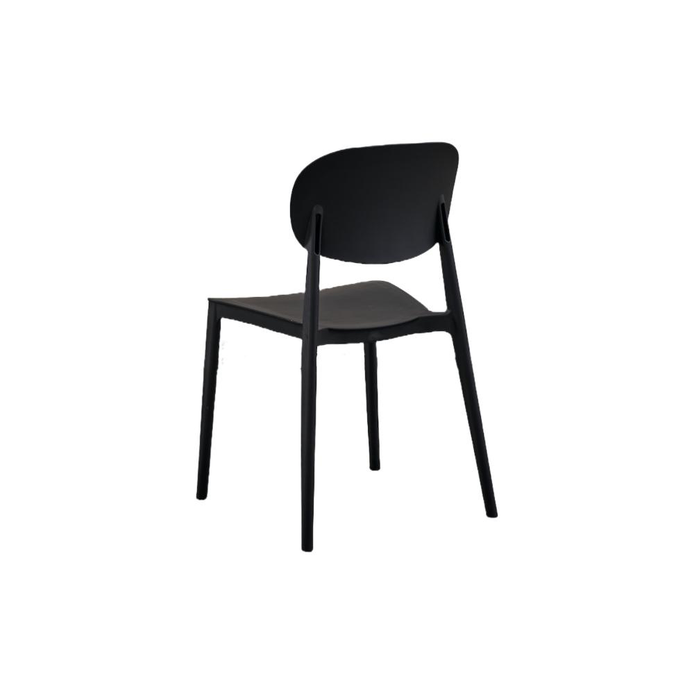 TuHome Milan Modern Dining Chair, Sophisticated High-Back Up - Black