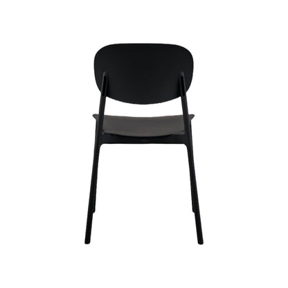TuHome Milan Modern Dining Chair, Sophisticated High-Back Up - Black