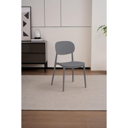 TuHome Milan Modern Dining Chair, Sophisticated High-Back Up - Dark Grey