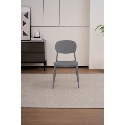 TuHome Milan Modern Dining Chair, Sophisticated High-Back Up - Dark Grey