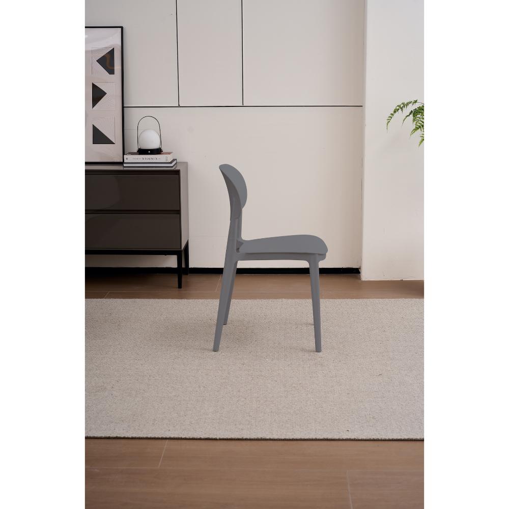 TuHome Milan Modern Dining Chair, Sophisticated High-Back Up - Dark Grey