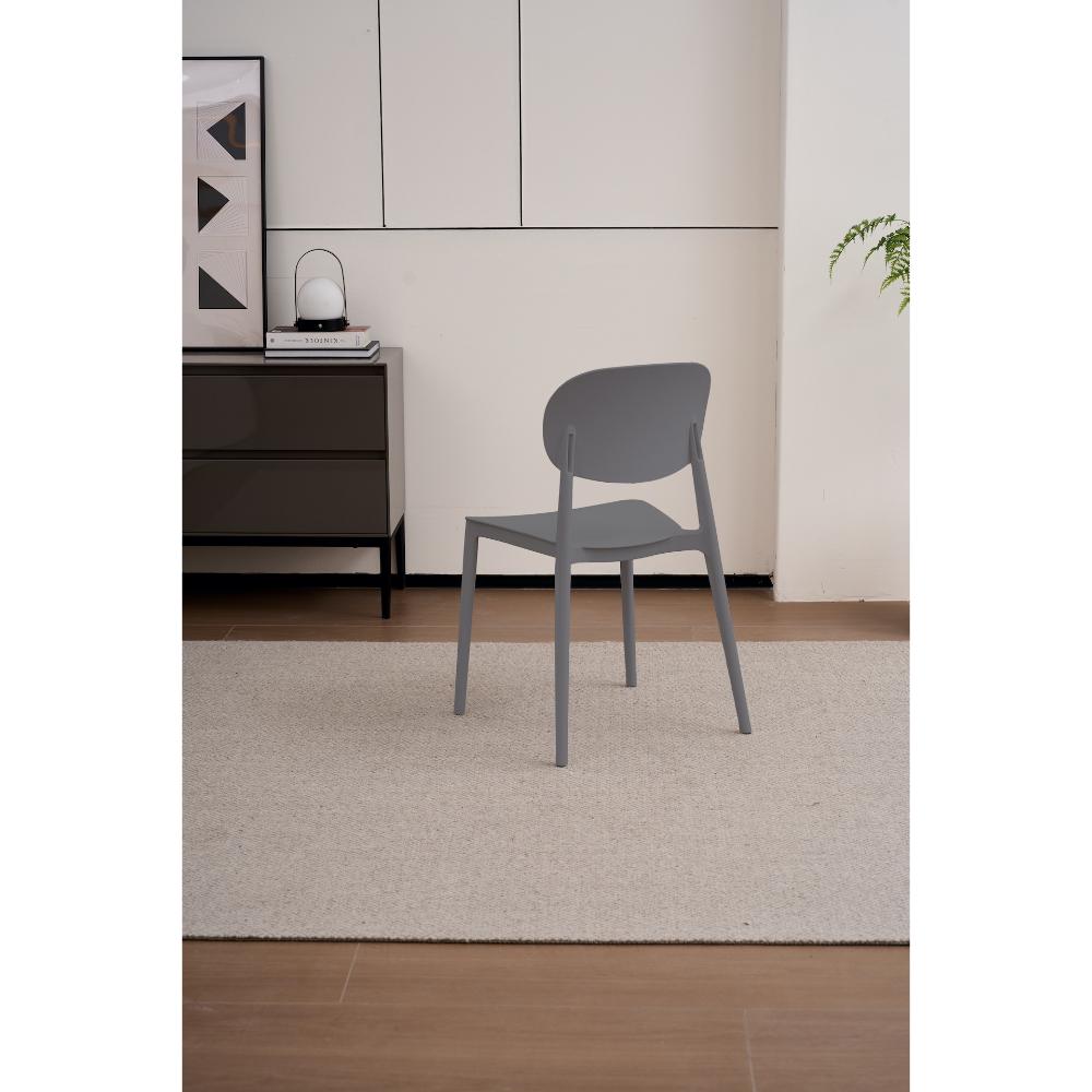 TuHome Milan Modern Dining Chair, Sophisticated High-Back Up - Dark Grey