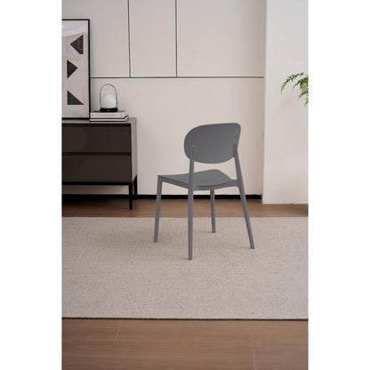 TuHome Milan Modern Dining Chair, Sophisticated High-Back Up - Dark Grey