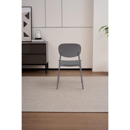 TuHome Milan Modern Dining Chair, Sophisticated High-Back Up - Dark Grey