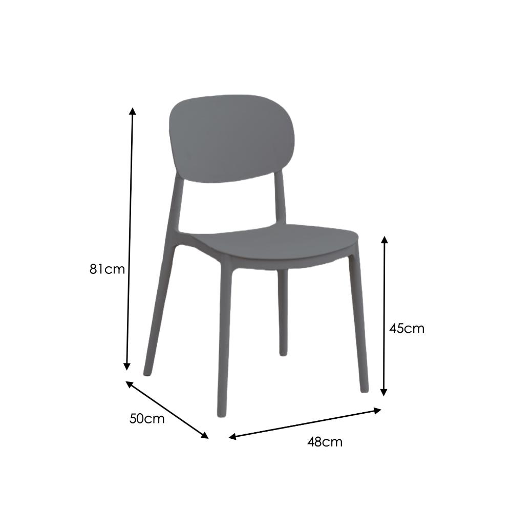 TuHome Milan Modern Dining Chair, Sophisticated High-Back Up - Dark Grey