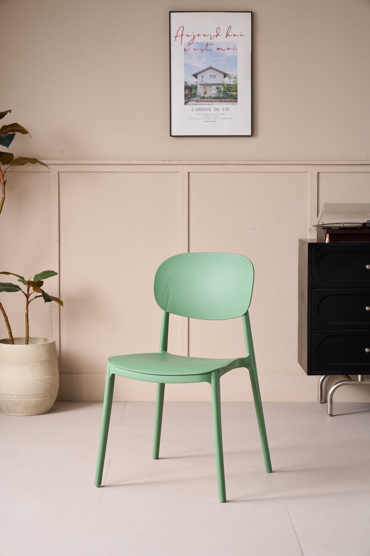 TuHome Milan Modern Dining Chair, Sophisticated High-Back Up - Olive
