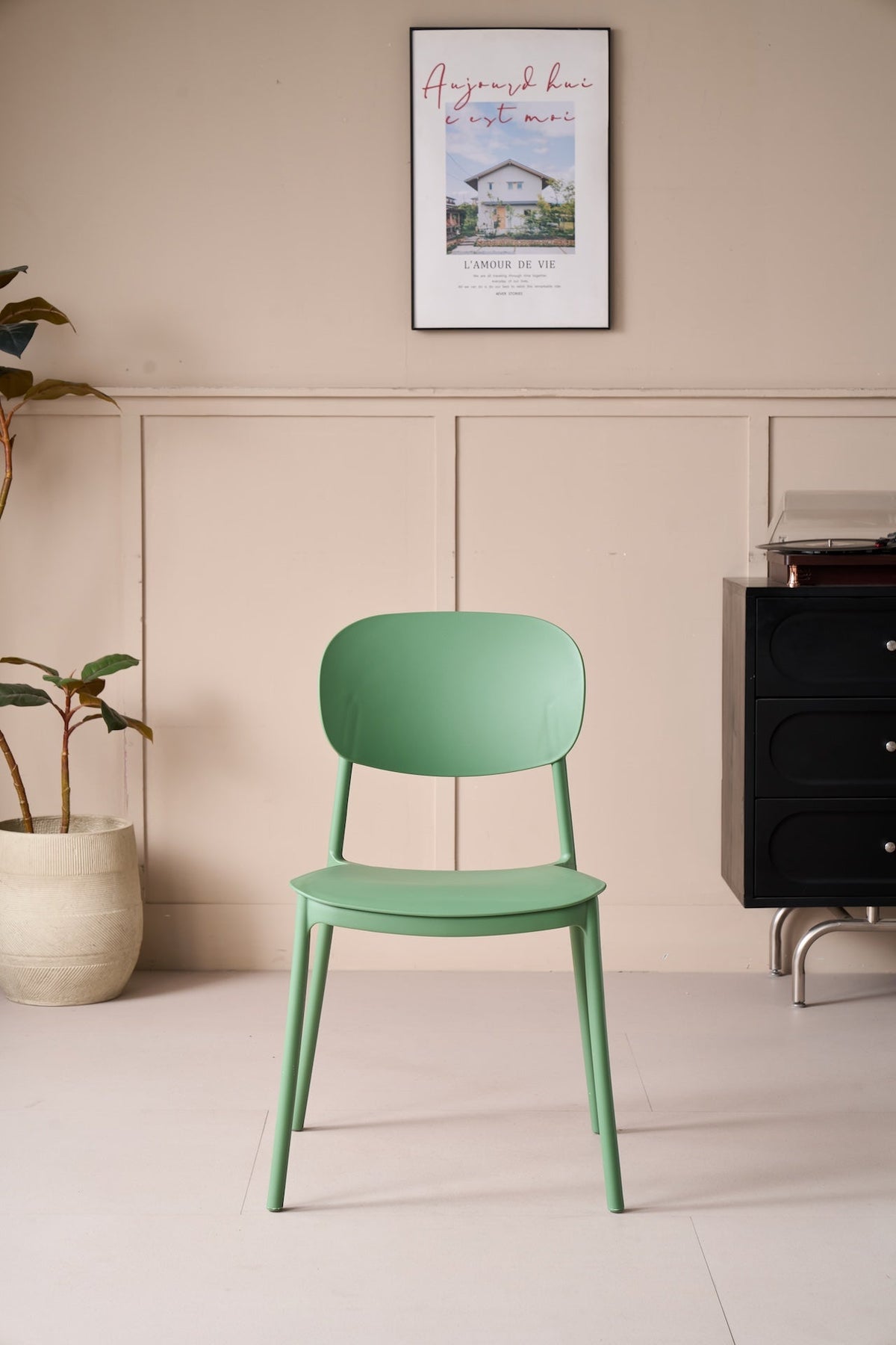 TuHome Milan Modern Dining Chair, Sophisticated High-Back Up - Olive